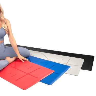 Yoga mat EcoPrint, 183x60cm, 3mm, grey 