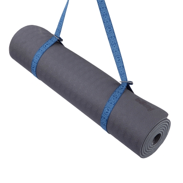 Carrying strap for yoga mats two-tone - blue/pattern 