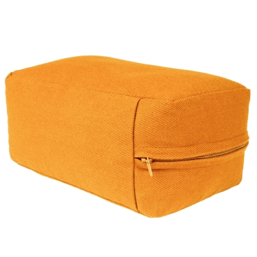 Lotus Design Reisekissen MINI – Kleines Meditationskissen mit Bio-Buchweizenschalen – gelb 