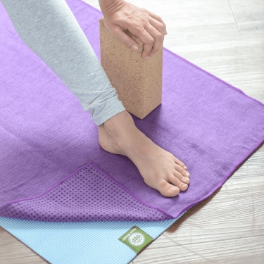 Yoga Towel Non Slip - marineblau 