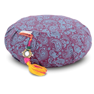 Meditation Cushion Zafu PAISLEY 15cm, purple 