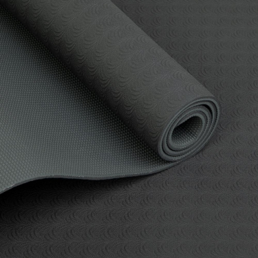 Yoga mat TPE 6mm, 183x60cm, anthracite/grey 