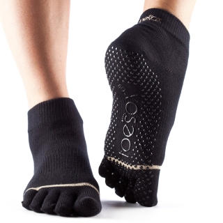 ToeSoxs-Full Toe Ankle, black 